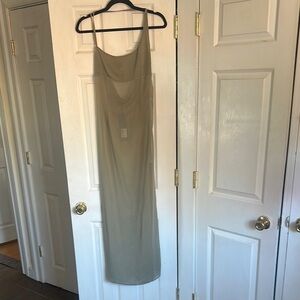 SheerSlip Dress in Olive-Taupe by lioness